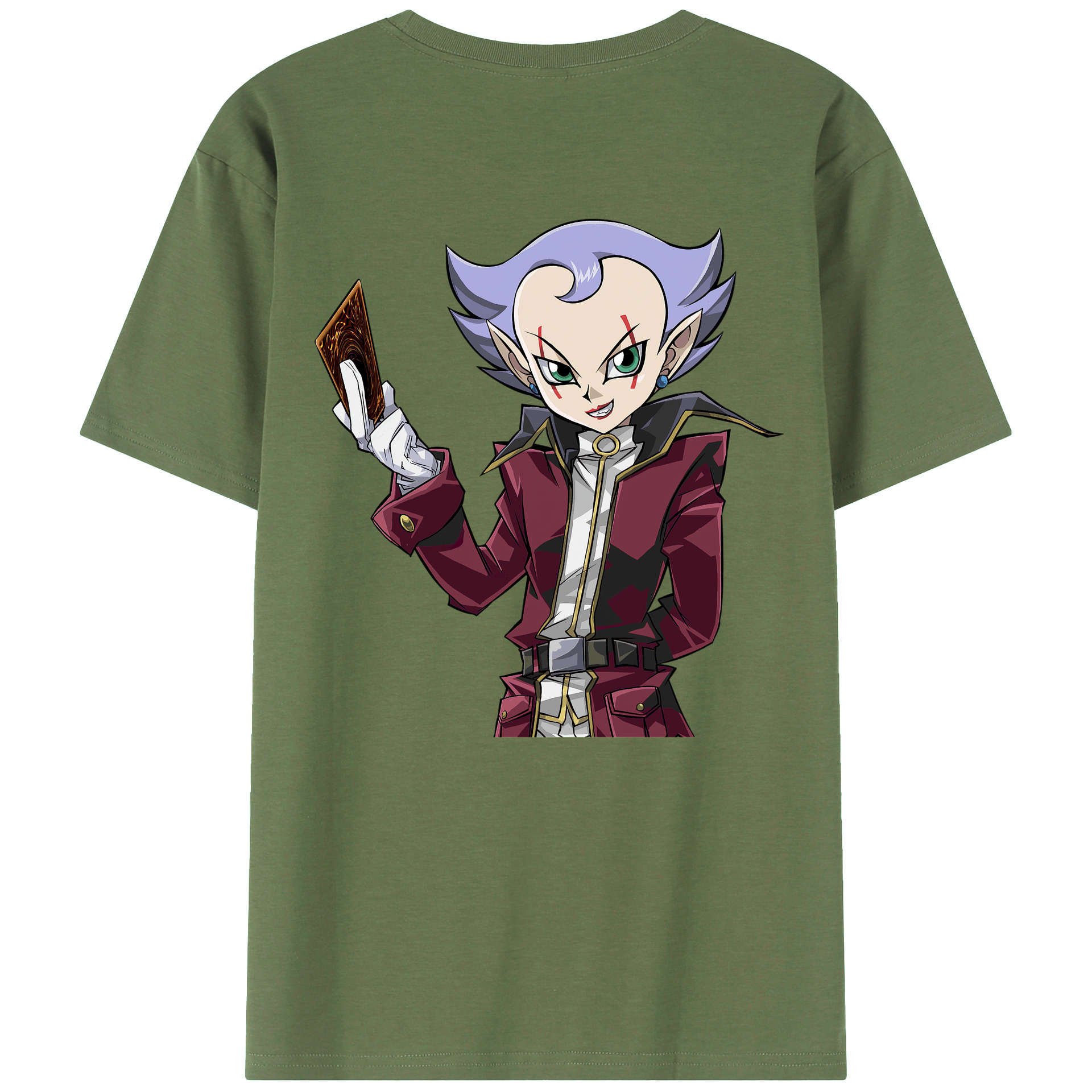 （画像用） 遊☆戯☆王 Yu-Gi-Oh! 綿100％ メンズ半袖Tシャツ（バックプリント） 通気性